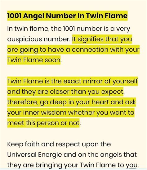 1001 angel number twin flame|Unveiling The Spiritual Meaning Of 1001 Angel Number For Twin。